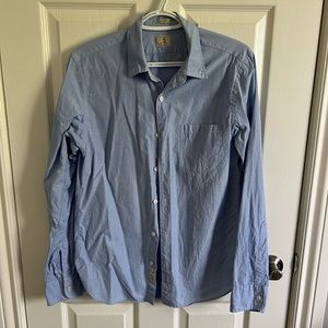 Jcrew slim blue 2 ply cotton shirt